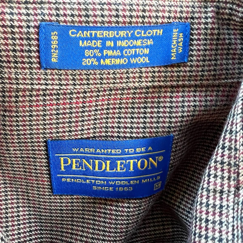 Pendleton Micro Houndstooth Wool Blend Button Fro… - image 5